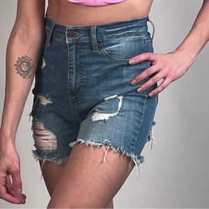 High rise Jean shorts